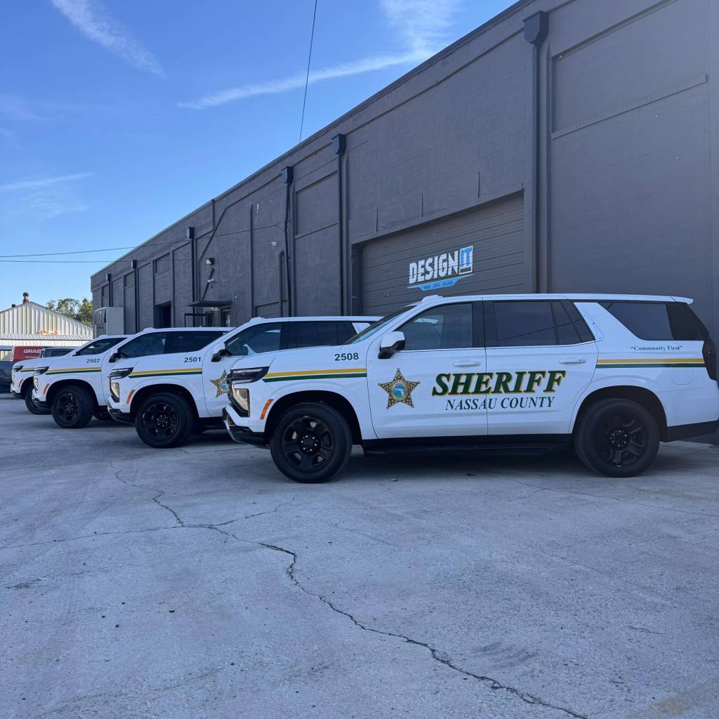 Nassau County Sheriff's Office fleet vehicle graphics package — municipal fleet decals by Design It Wraps